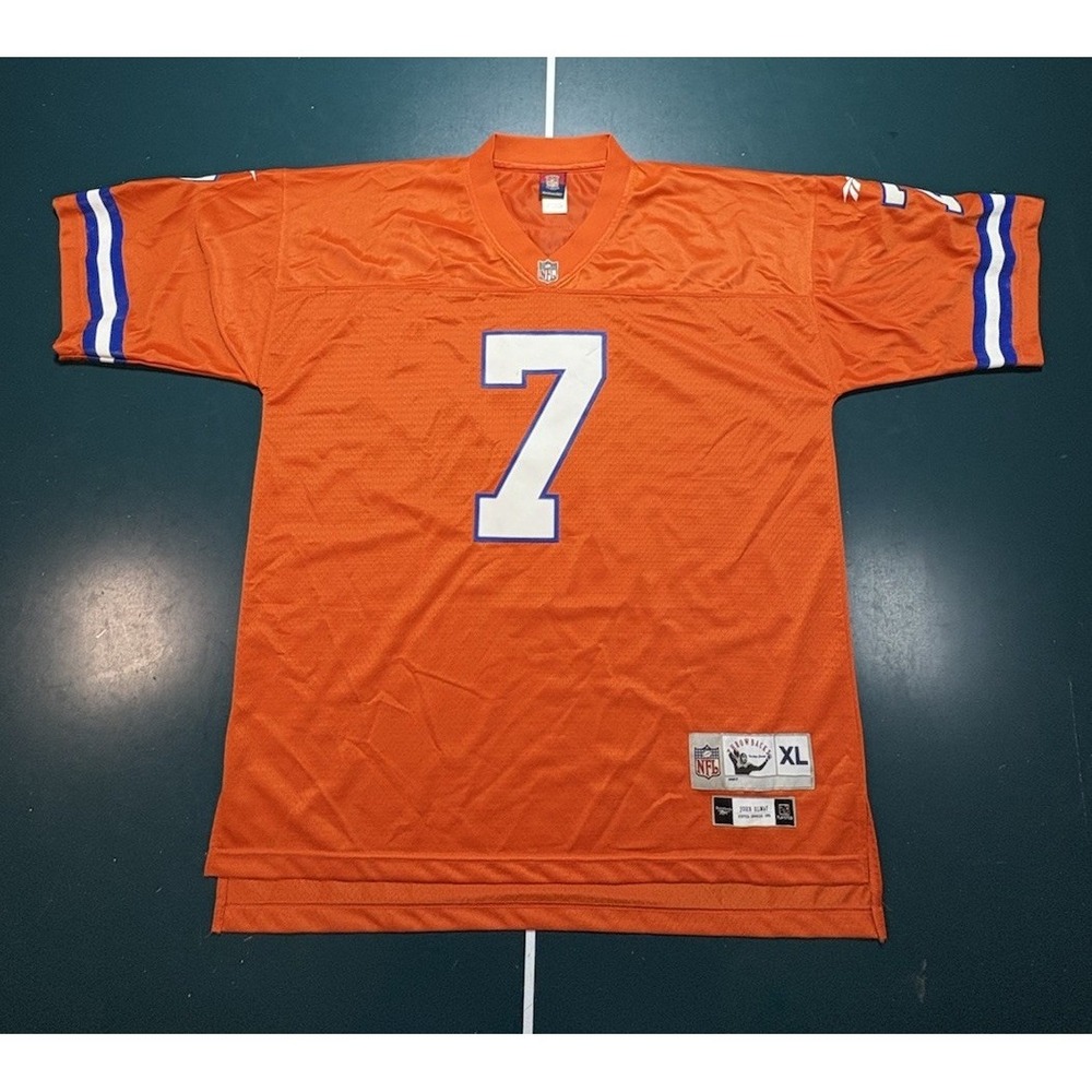 Denver Broncos John Elway Reebok Gridiron Classic NFL Jersey Orange Men's XL